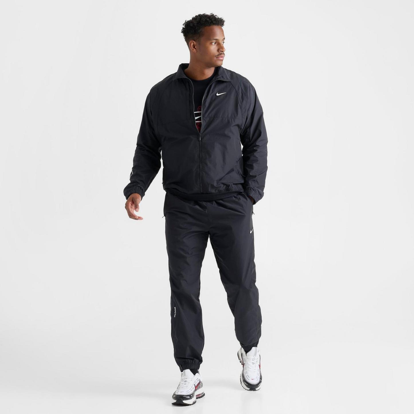 Men's Nike NOCTA Northstar Nylon Track Pants - Black/Black/White