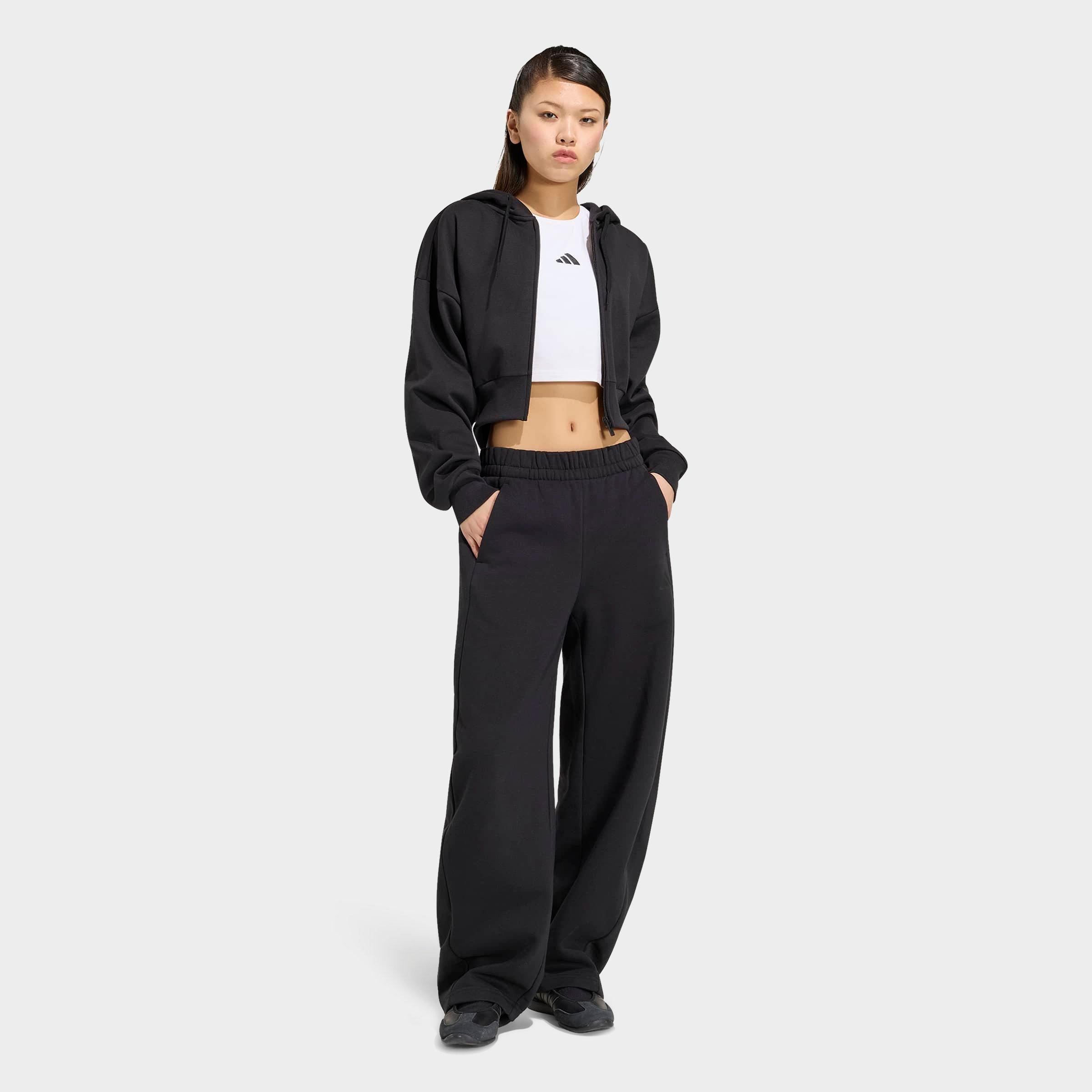 Women's adidas Essentials Contemporary Fleece Barrel Pants - Black