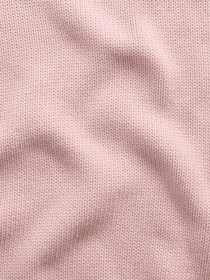 100% Cotton Oversized Crop Sweater - Primitive pink