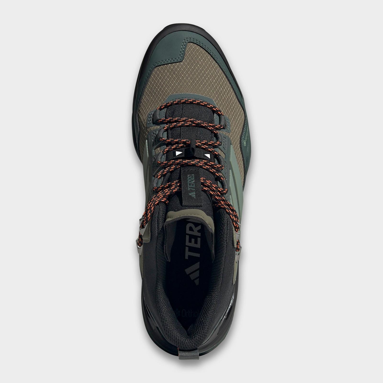 Men's adidas Terrex Skychaser Mid GORE-TEX Hiking Shoes - Olive Strata/Silver Green/Core Black - view 5
