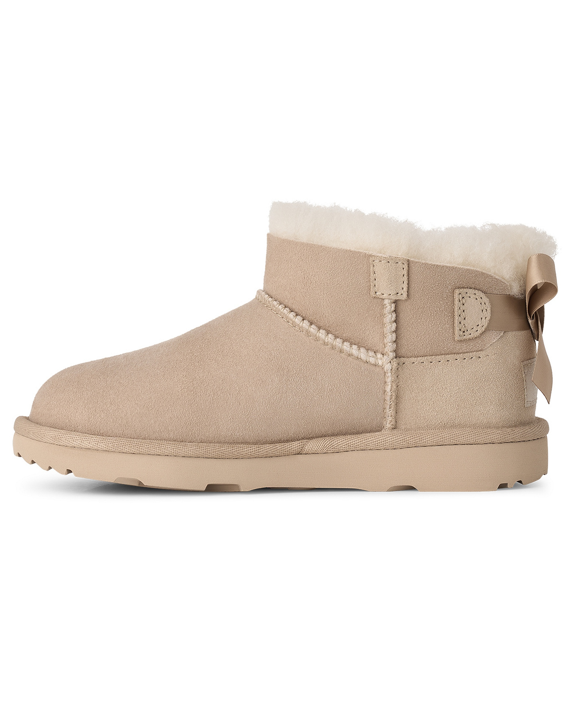 UGG® Kids Ultra Mini Bailey Bow Round Toe Booties - Sand