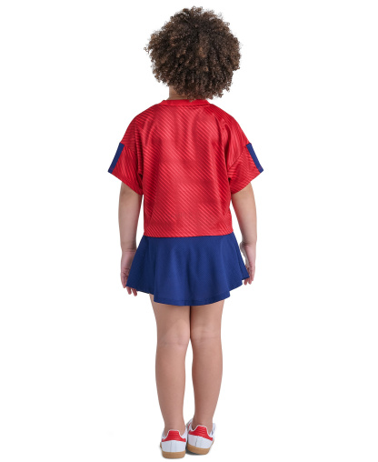 adidas Girls' 2T-6X Short-Sleeve Top & Skort, 2-Piece Set - Red/Blue