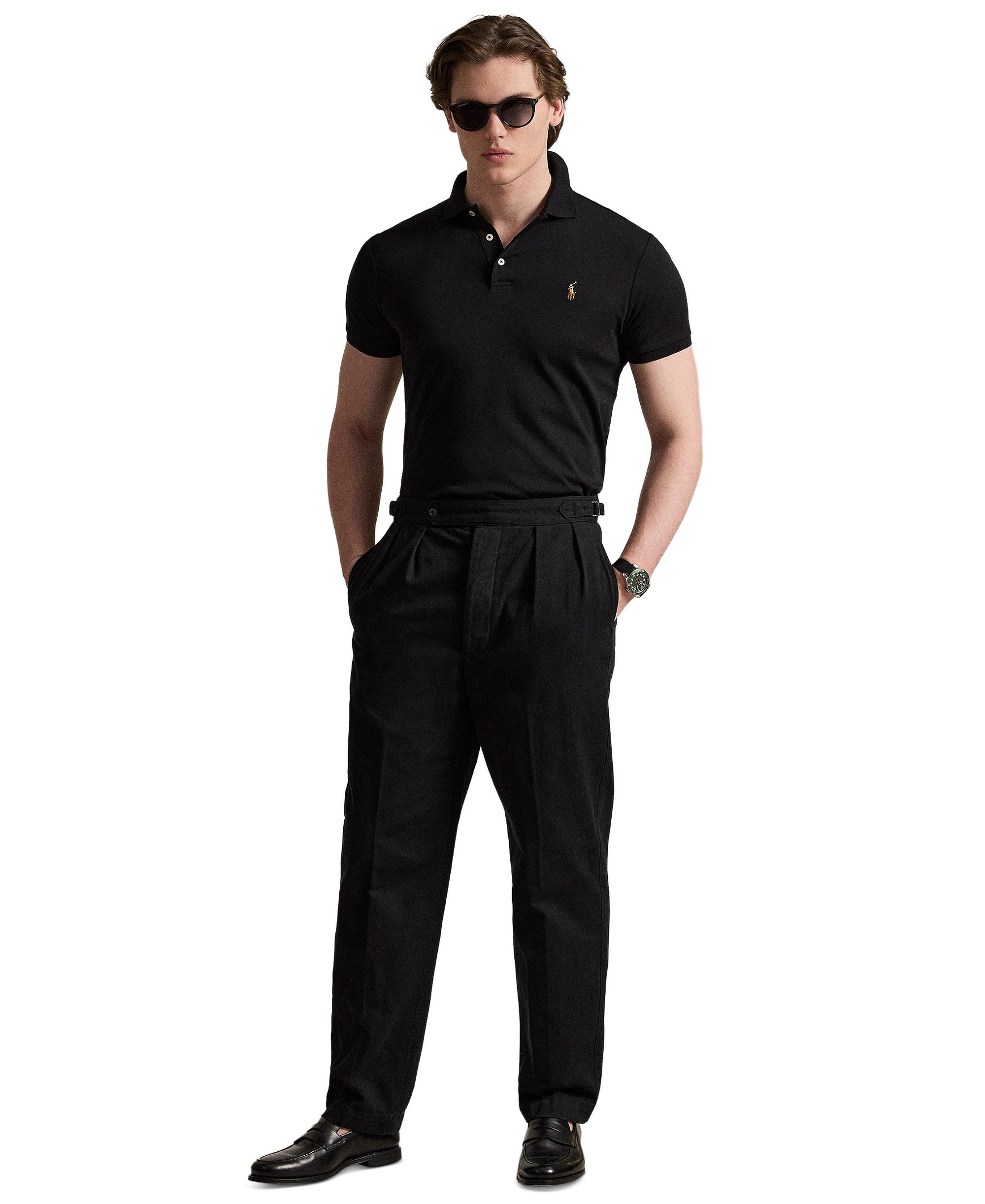 Polo Ralph Lauren Men’s Slim-Fit Soft Cotton Polo Shirt - Polo Black
