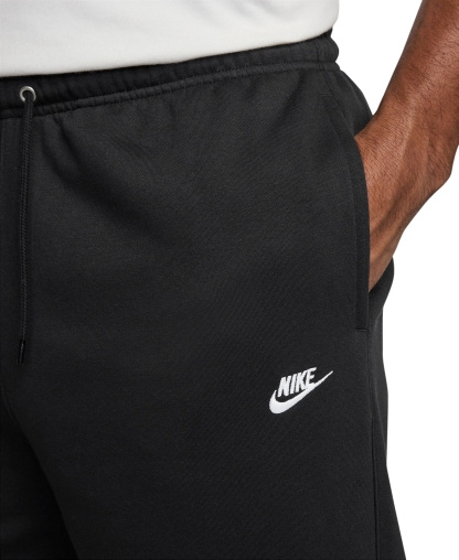 Nike Club Men's Brushed Fleece Open Hem Pants - Black