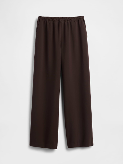 Easy Wide-Leg Pants - Terra brown
