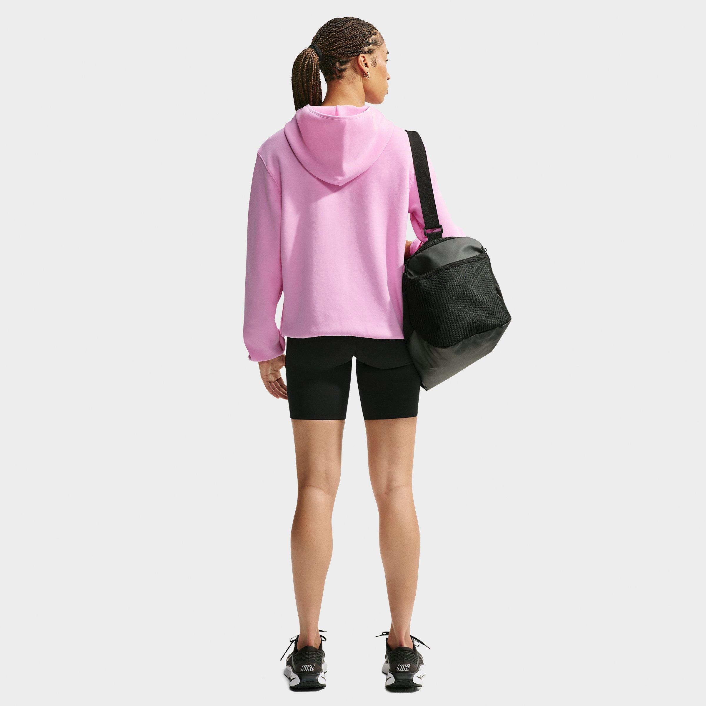 Women's Nithtke Studio Fleece Sport Dri-FIT Pullover Hoodie - Pink Rise/White