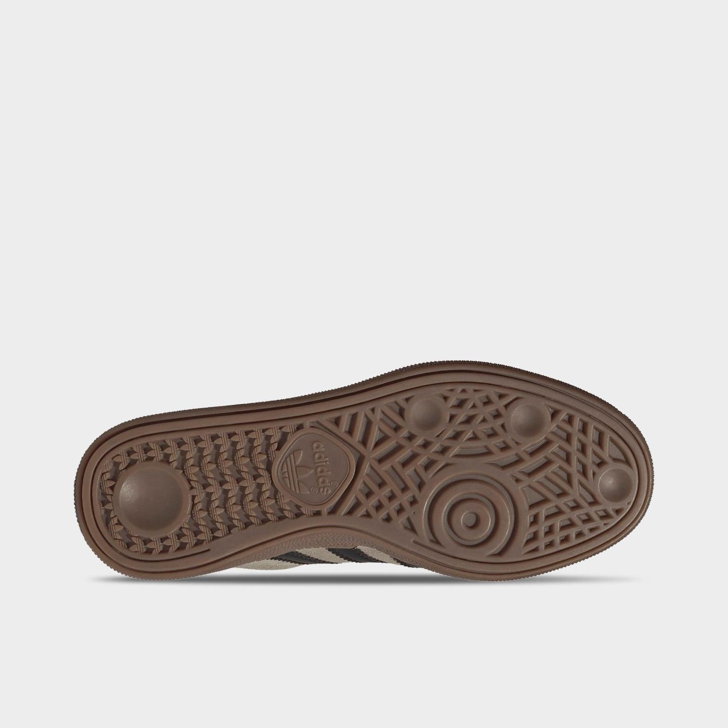 Big Kids' adidas Originals Handball Spezial Casual Shoes - Part 1 - Silver Pebble/Core Black/Gum - Bottom view