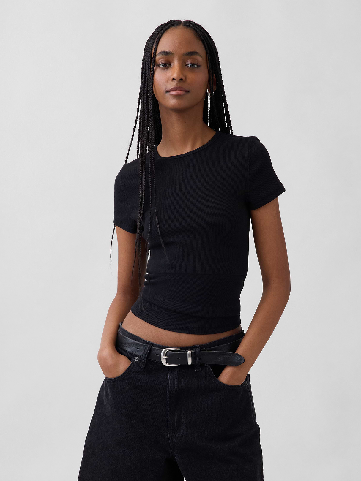 Modern Rib T-Shirt - Black