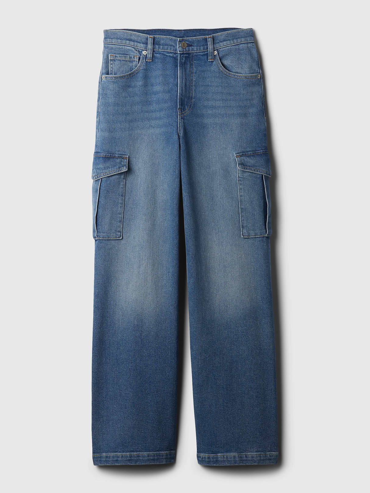 High Rise Stride Wide-Leg Jeans - Cargo medium wash