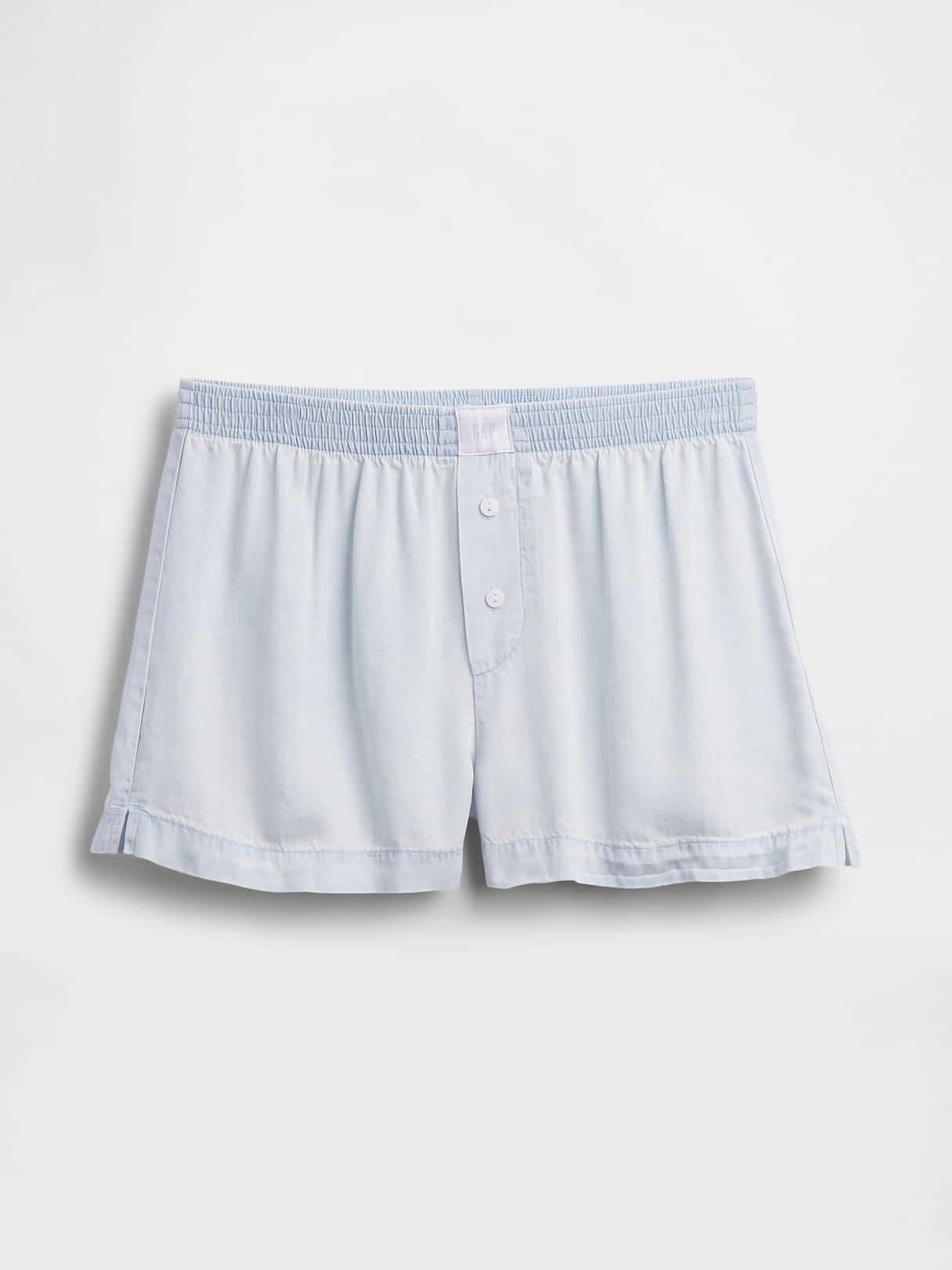 Poplin PJ Boxer Shorts - Light blue indigo