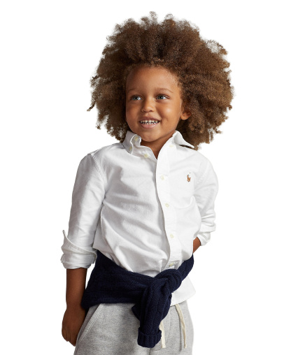 Polo Ralph Lauren Boys' 2T-7 Cotton Oxford Shirt - White