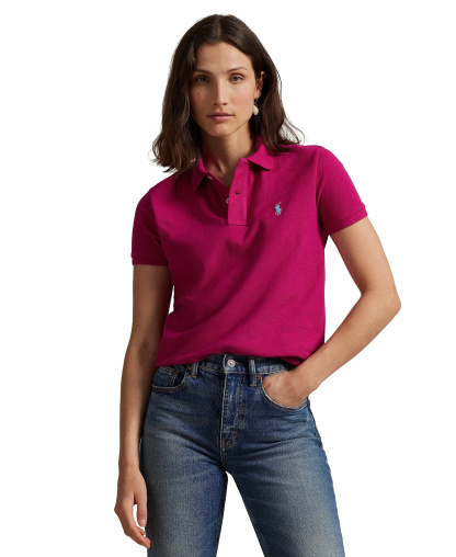 Polo Ralph Lauren Women's Classic-Fit Mesh Polo Shirt - Pink Sky