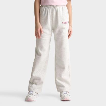 Girls' Big Kids' New Balance Wide Leg Sweatpants - Ash Heather - view 1
