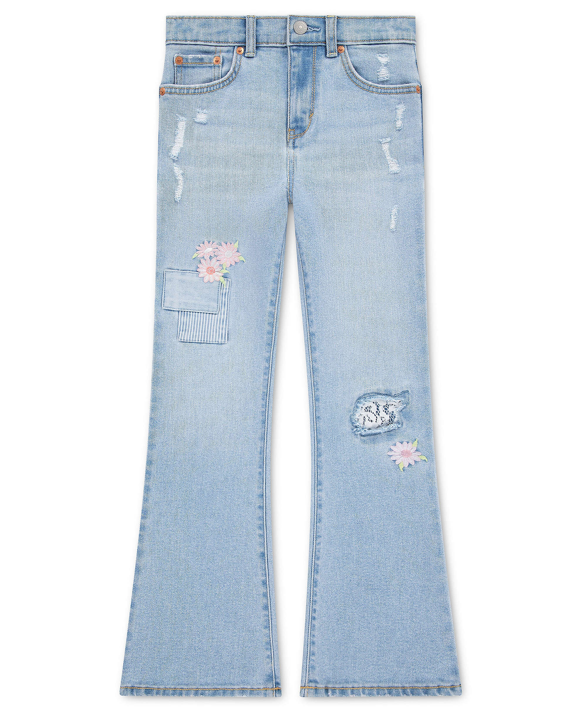 Levi's Girls' 7-16 Stitch Detail Flare Jeans - Marin Babe