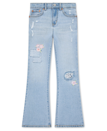 Levi's Girls' 7-16 Stitch Detail Flare Jeans - Marin Babe