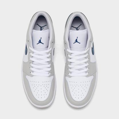Men's Air Jordan Retro 1 Low Casual Shoes - Black/True Blue/Varsity Red/Summit White - view 5