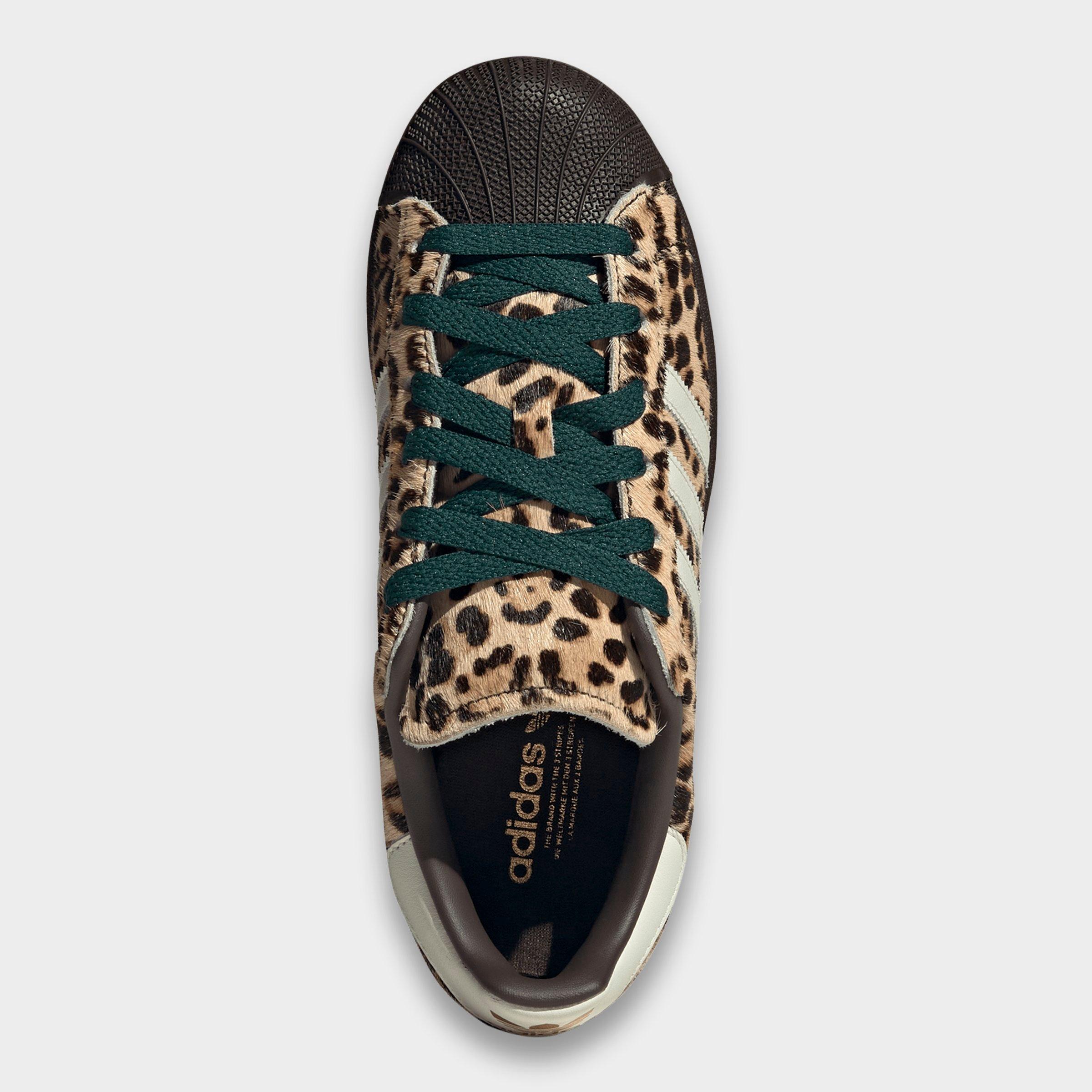 Women's adidas Originals Superstar II Casual Shoes - Dark Brown/Ivory/Gold Metallic - Top view