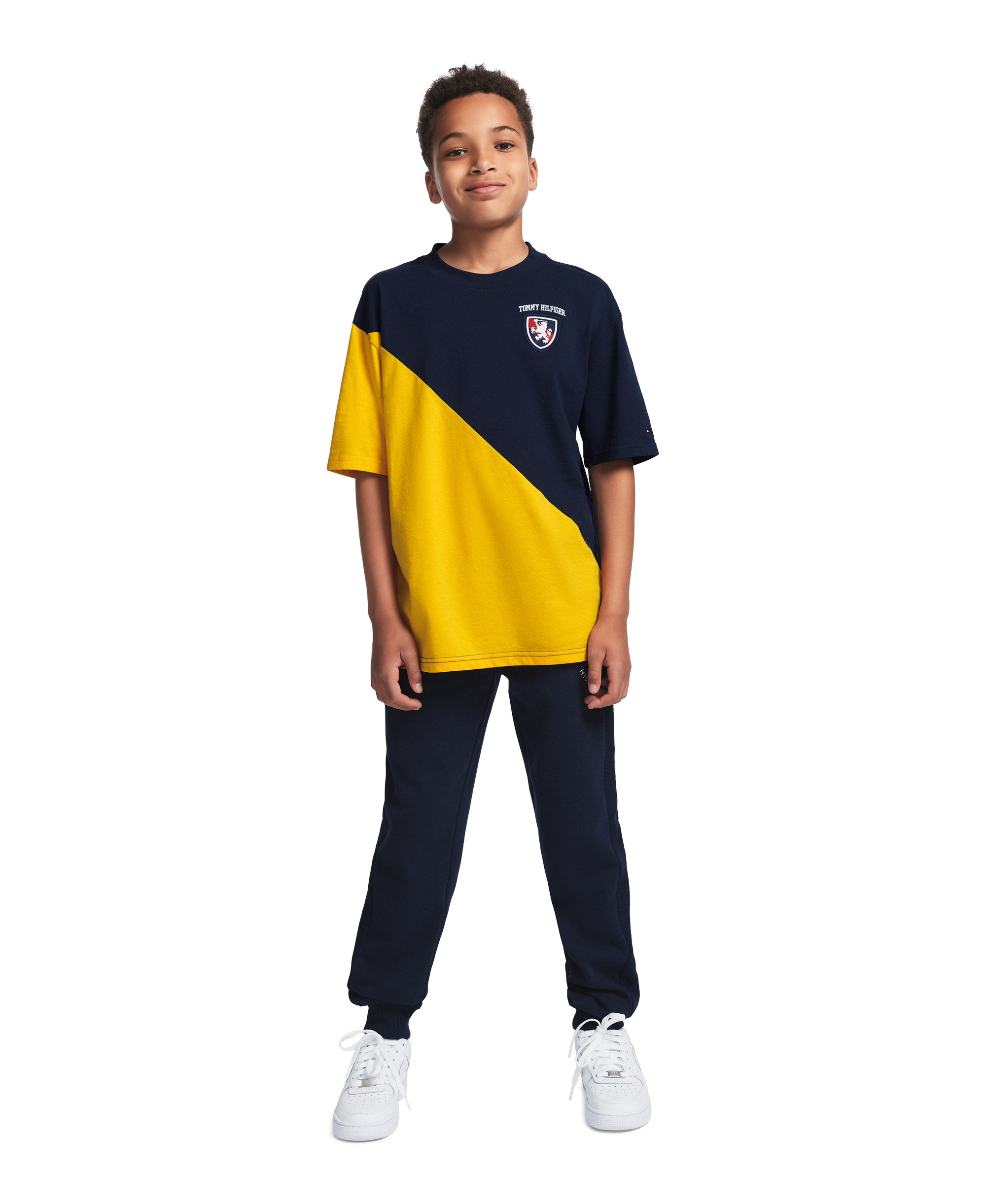 Tommy Hilfiger Boys' 8-20 Logo Knit Jogger Pants - Black