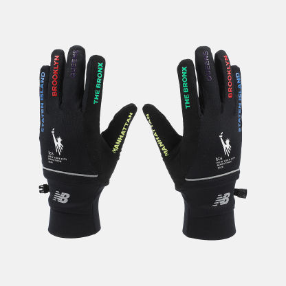 New Balance NYC Marathon Midweight Borough Glove, AC90347BK
