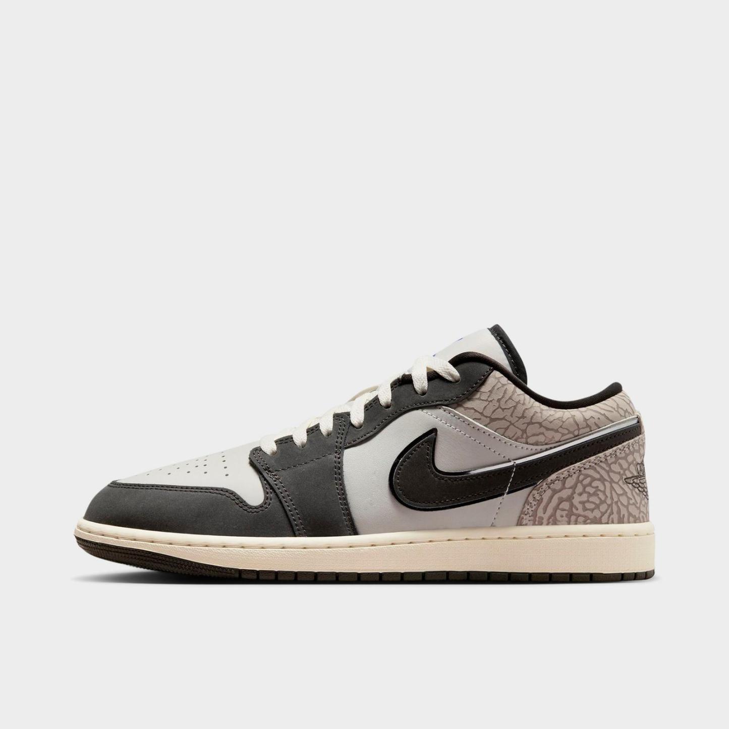 Men's Air Jordan Retro 1 Low OG SE Casual Shoes - Sail/Infrared/Deep Pewter - view 1