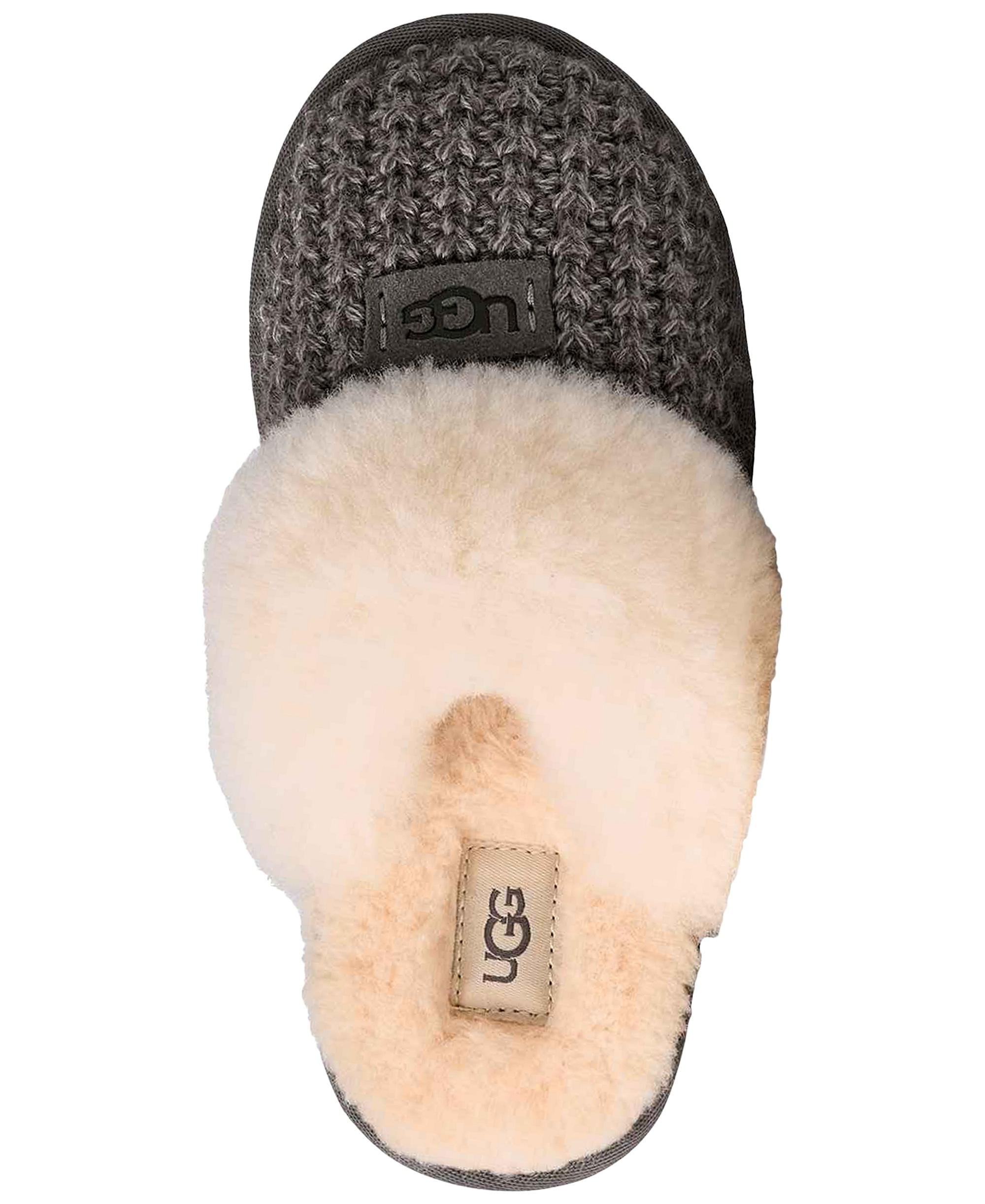 UGG® Kids Cozy II Knit Slip-On Slippers - Charcoal