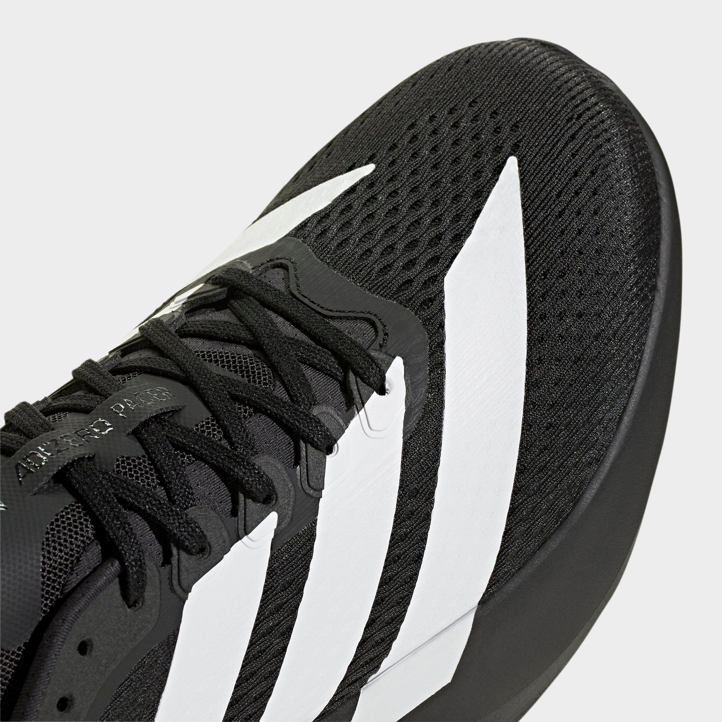 Men's adidas Adizero Pacer Running Shoes - Core Black/Cloud White/Carbon - Detail shot