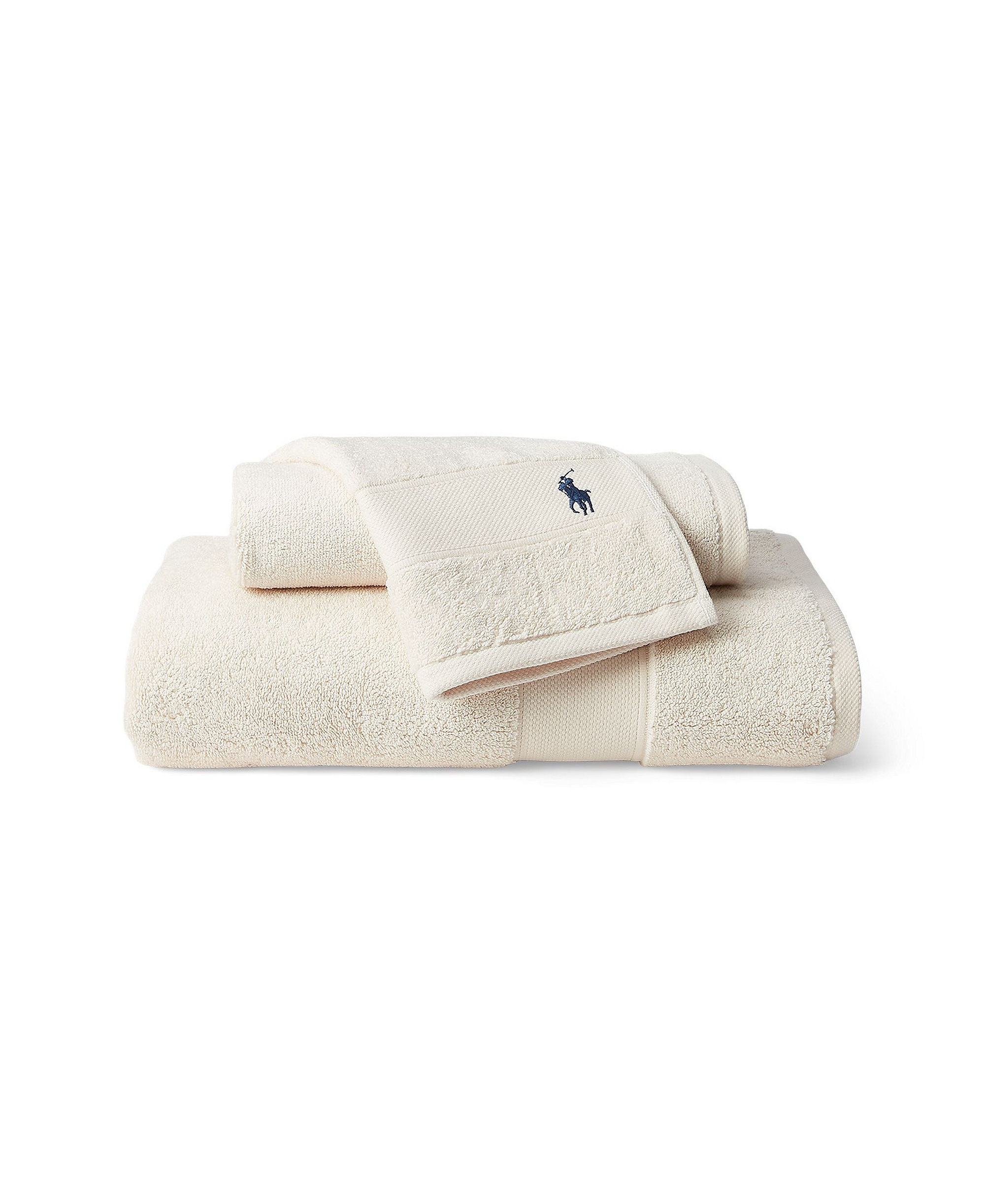 Polo Ralph Lauren Polo Player Cotton Bath Towel, 58" x 30" - White Sands