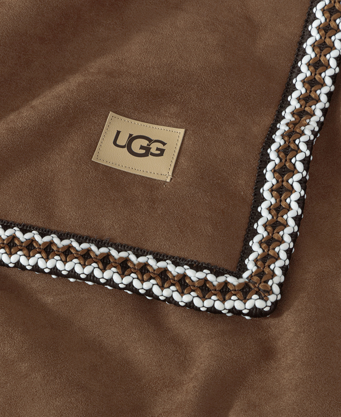 Kirkwood UGG Braid Throw, 50" x 70" - Chestnut