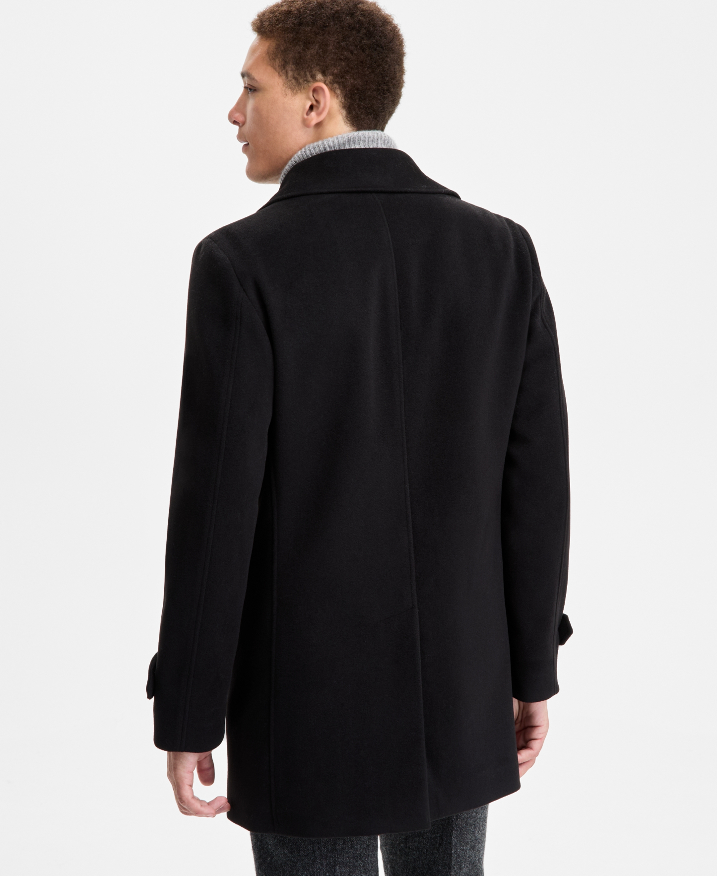 Tommy Hilfiger Men's Modern Fit Peacoat - Black