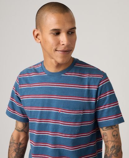 Levi's Men's Classic Pocket Crewneck Short-Sleeve T-Shirt - Ensign Blue