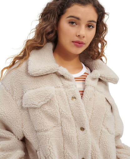 UGG Women's Frankie Sherpa Fleece Trucker Jacket - Natural