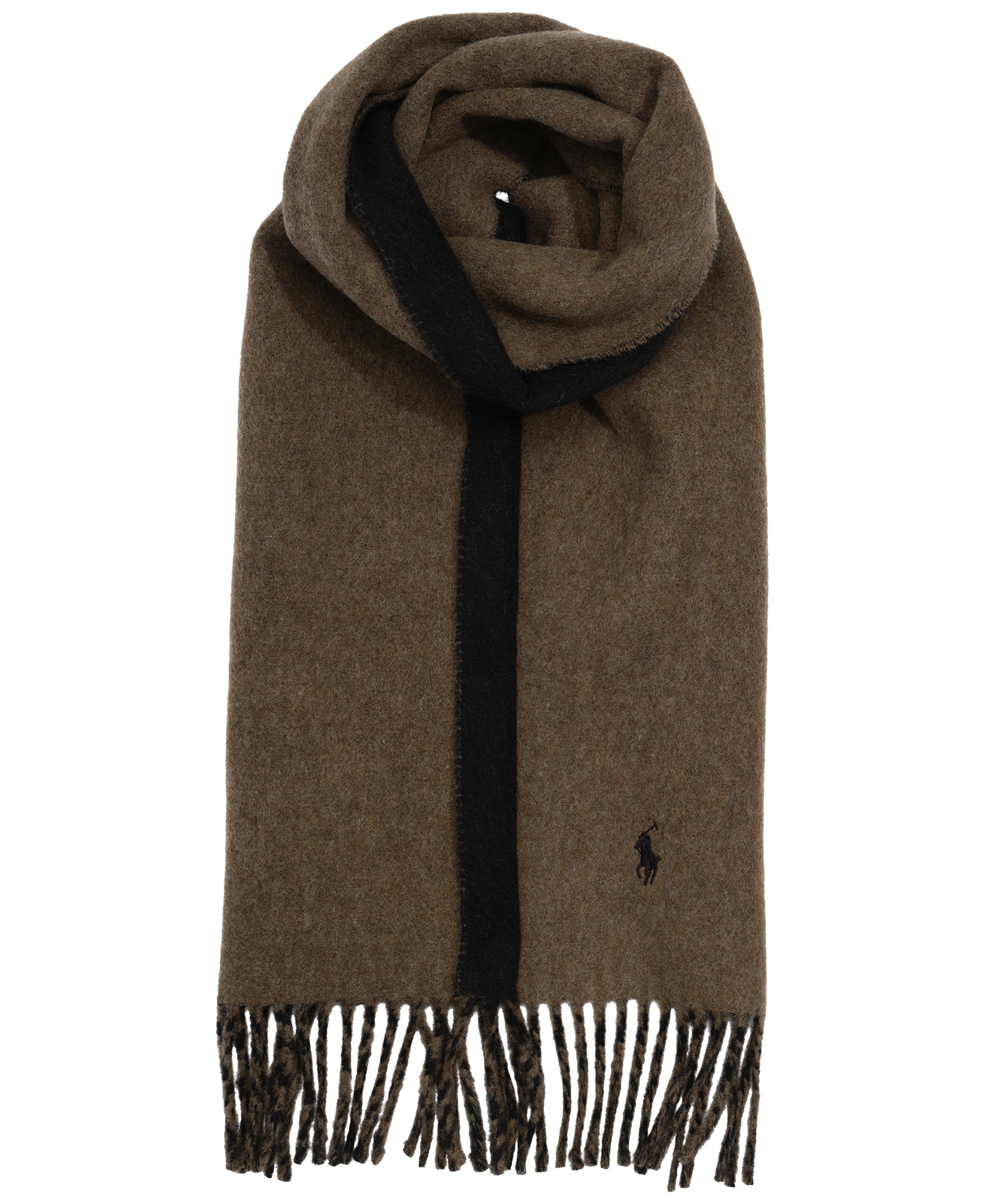 Polo Ralph Lauren Men's Classic Wool Blend Reversible Scarf - Brown