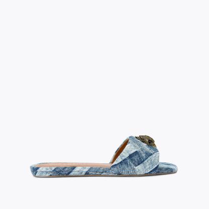 Kurt Geiger London Kensington Flat Sandal - Blue