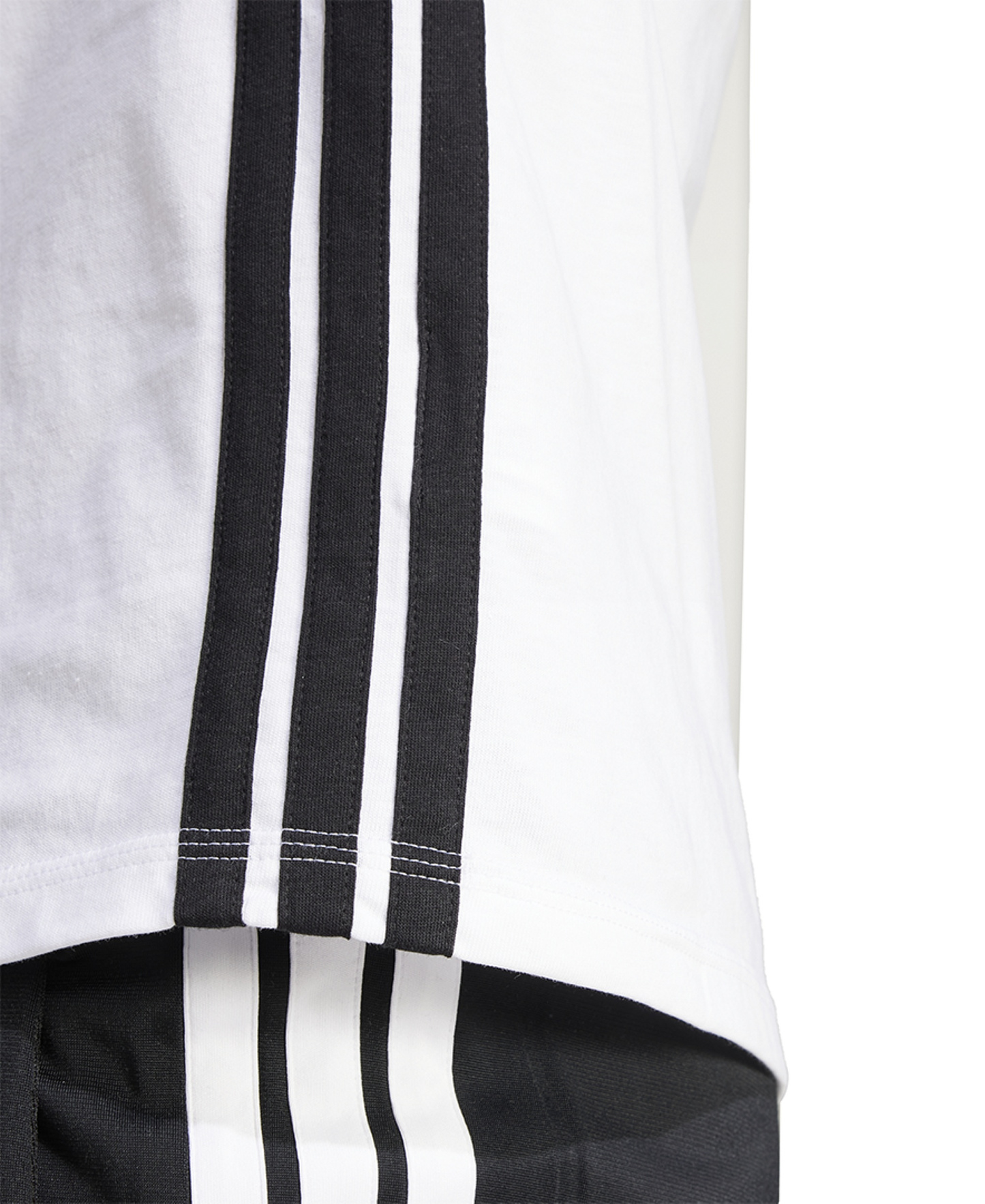 adidas Women's Essentials 3-Stripes Cotton T-Shirt - White/black