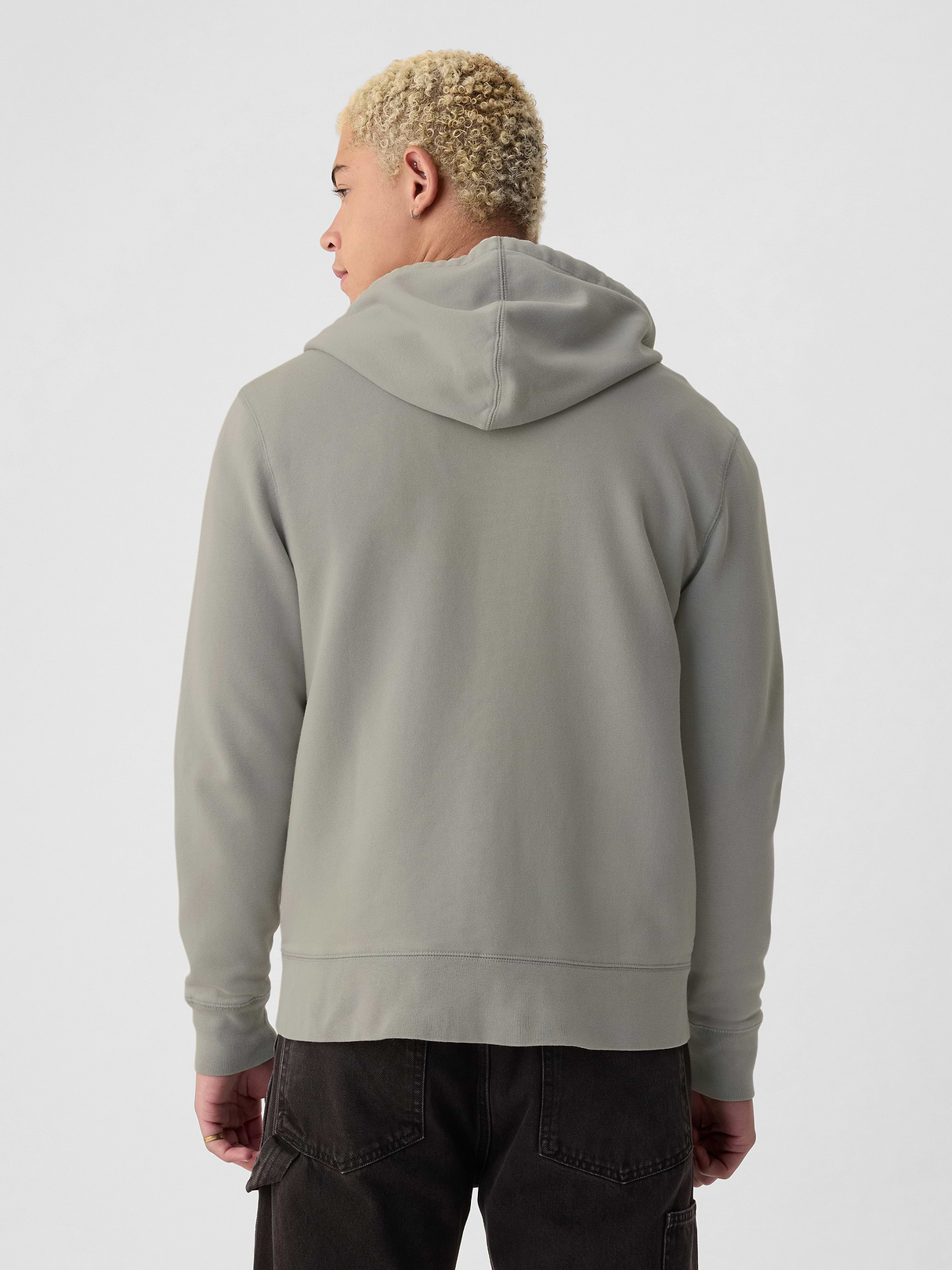 Adult VintageSoft Arch Logo Zip Hoodie - pilot grey