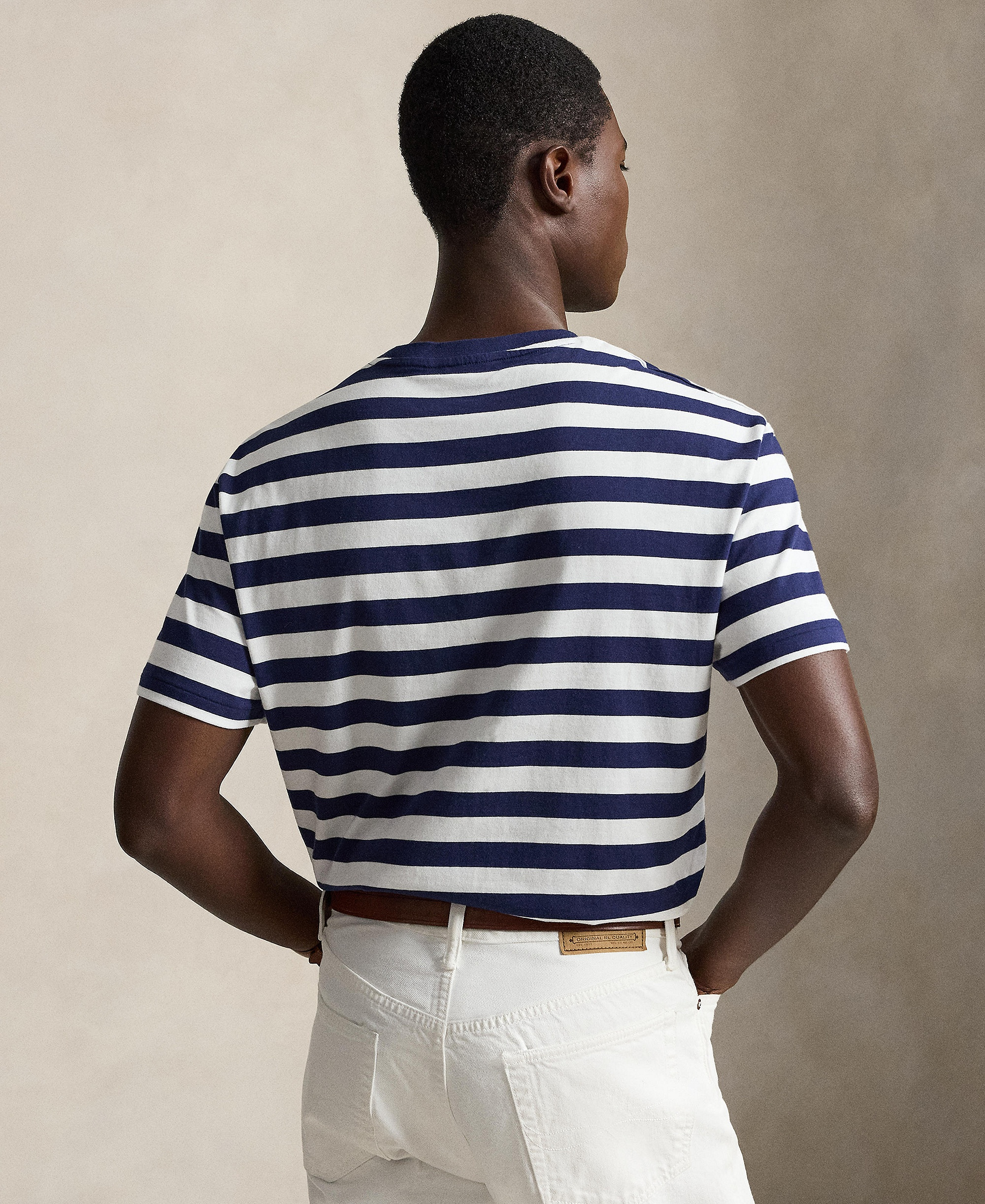 Polo Ralph Lauren Men's Classic-Fit Stripe T-Shirt - Newport Navy/White