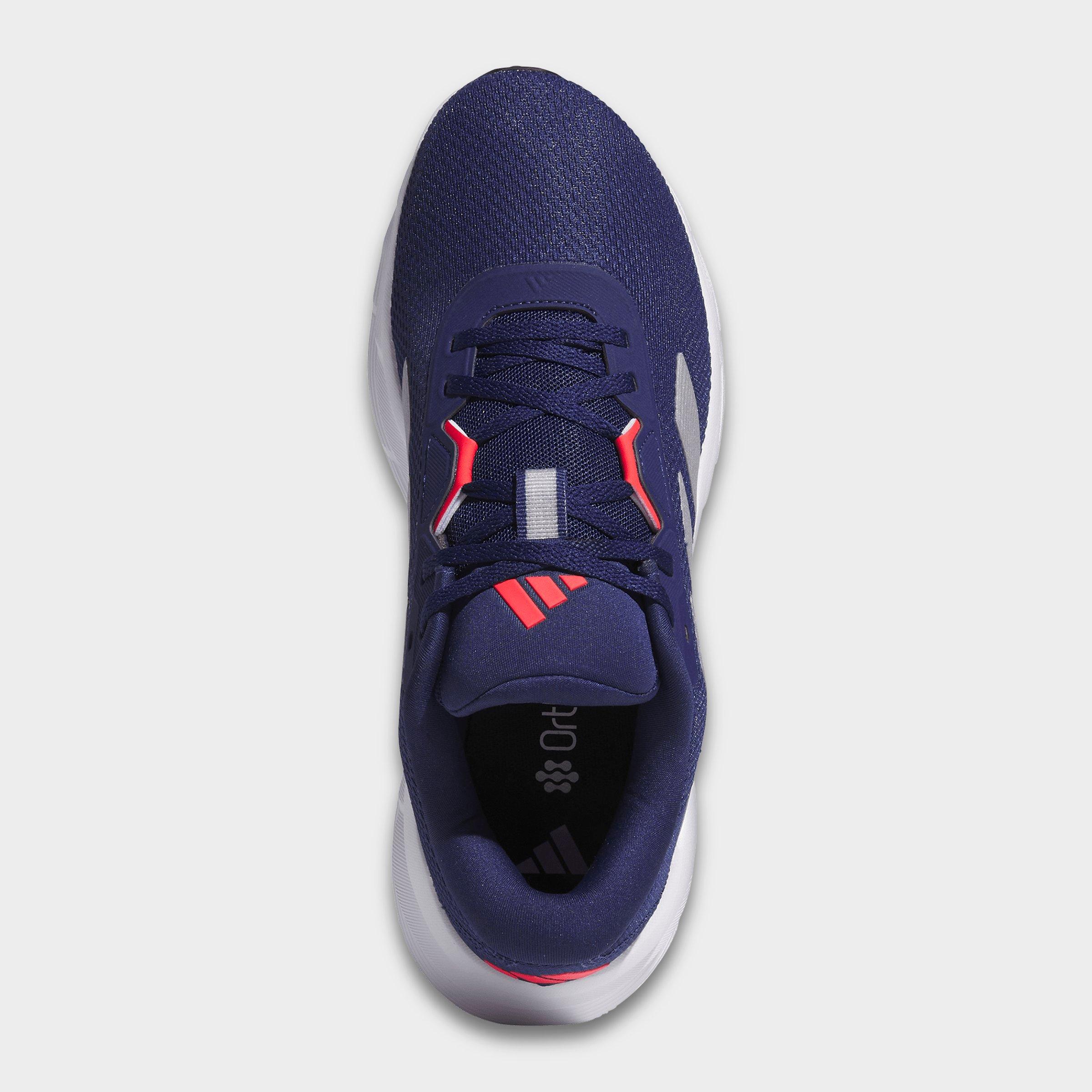 Men's adidas Galaxy 7 Running Shoes - Dark Blue/Silver Metallic/Lucid Red - Top view
