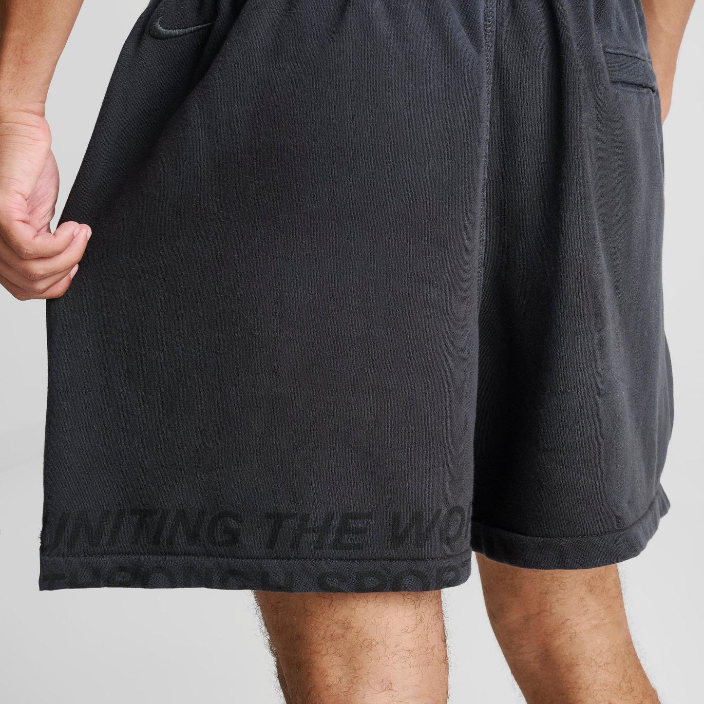 Men's Nithtke Sportswear Club Wordmark Fleece Shorts - Off Noir