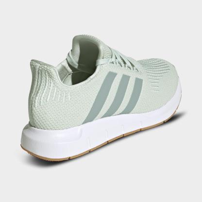 Women's adidas Swift Run 1.0 Casual Shoes - Linen Green/Wonder Sage/Cloud White - Back view
