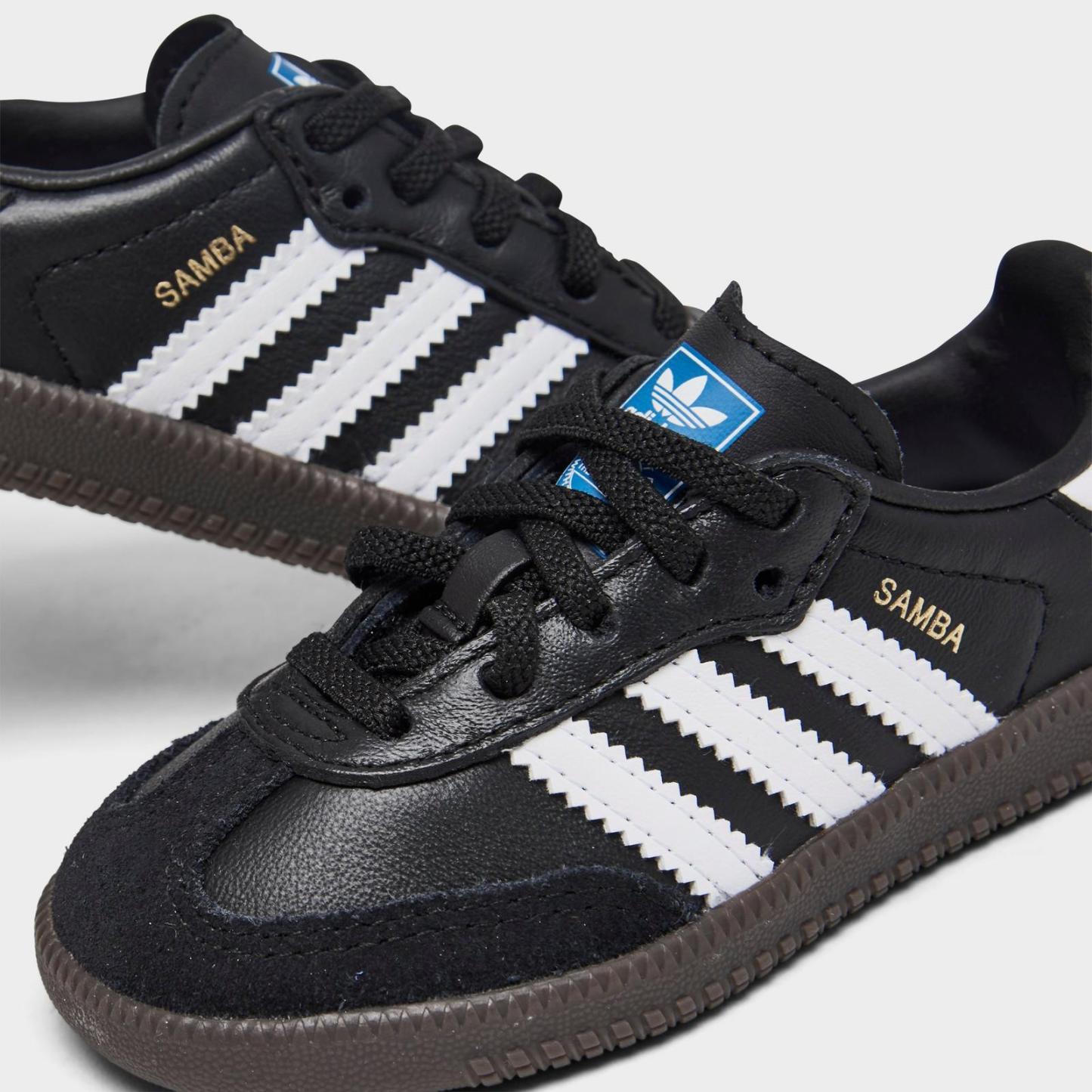 Kids' Toddler adidas Originals Samba OG Stretch Lace Casual Shoes - Core Black/Footwear White/Gum 5 - view 3