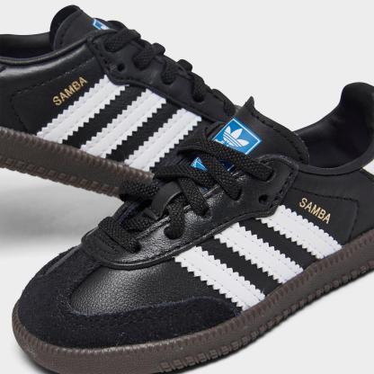 Kids' Toddler adidas Originals Samba OG Stretch Lace Casual Shoes - Core Black/Footwear White/Gum 5 - view 3