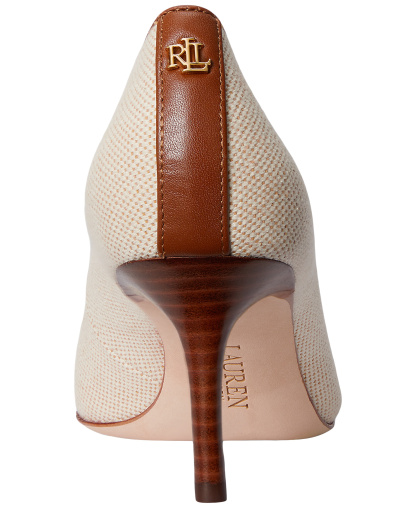 Lauren Ralph Lauren Women's Lanette Washed Canvas Slip-On Pumps - Natural/Lauren Tan