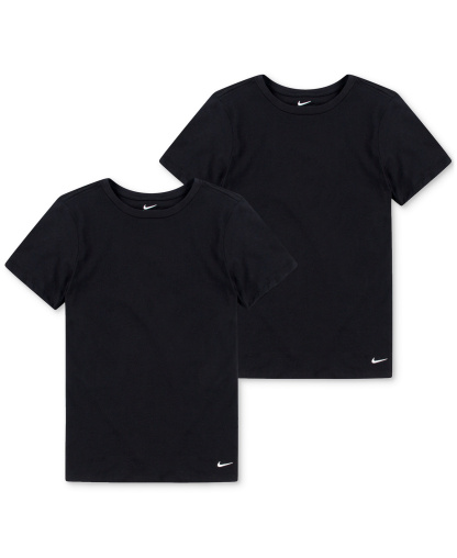 Nike Boys' 8-20 Crewneck Short-Sleeve Undershirt, 2-Pack - Black