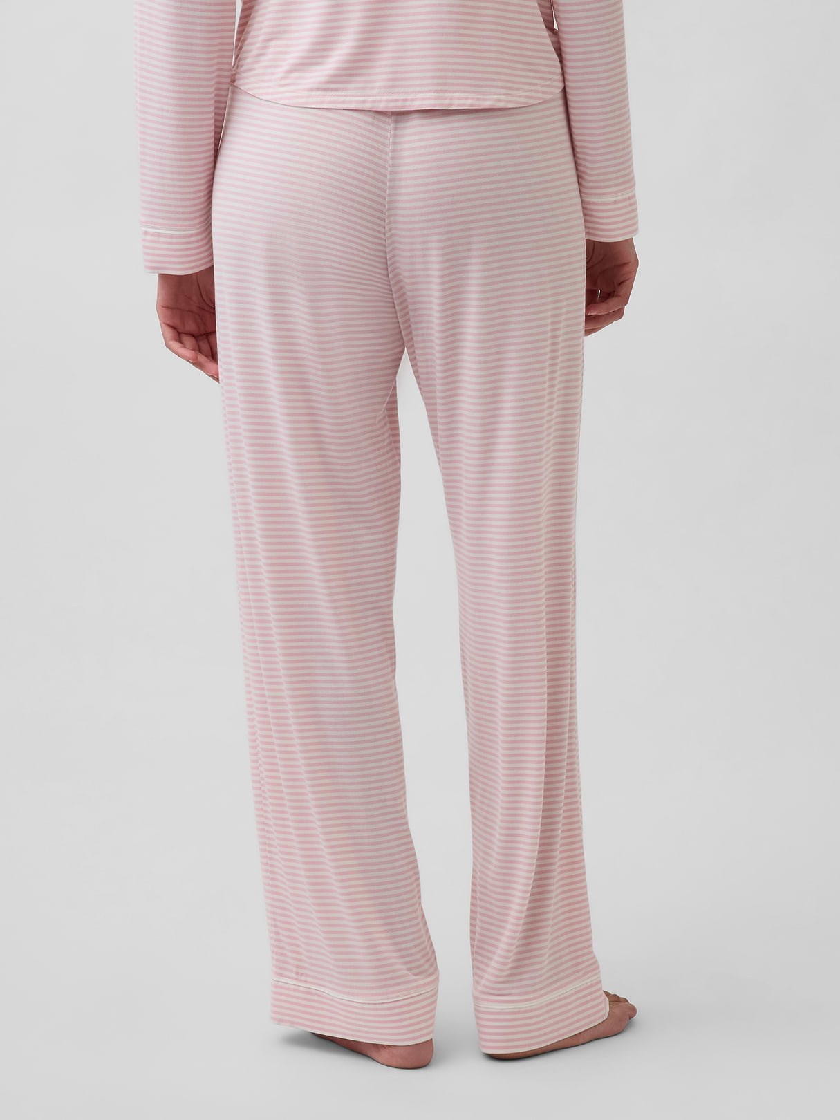SoftMade Modal PJ Pants - Pink & white stripe