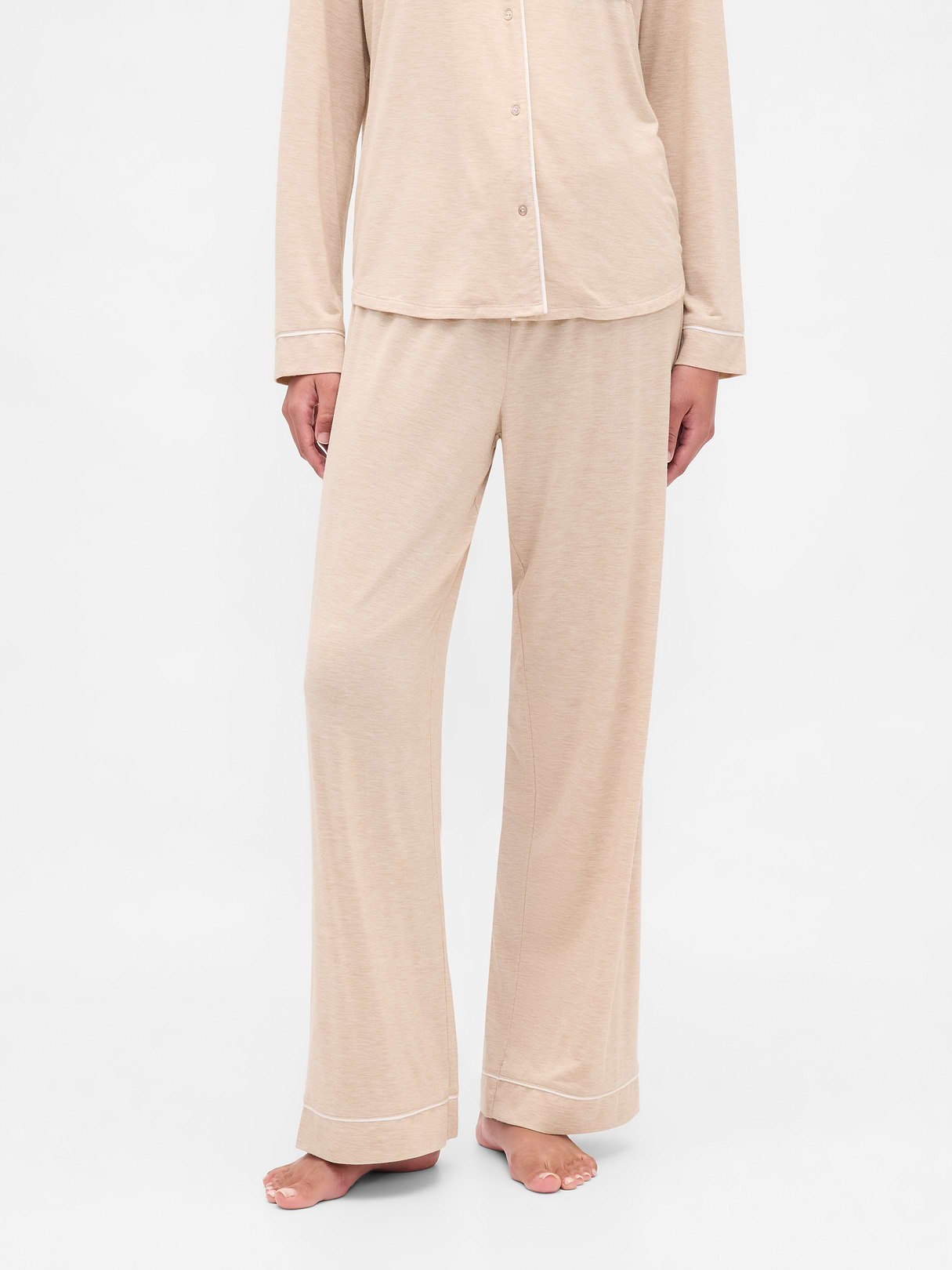 SoftMade Modal PJ Pants - Oatmeal beige heather