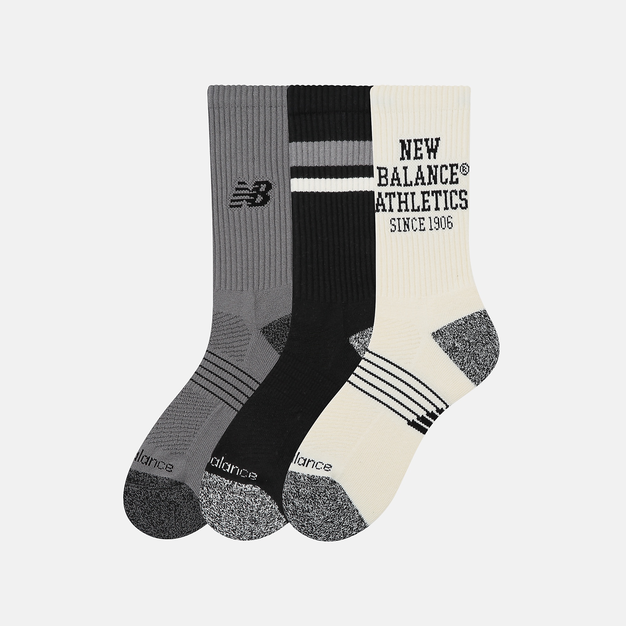 New Balance Active Graphic Crew Socks 3 Pack, LAS35111AS