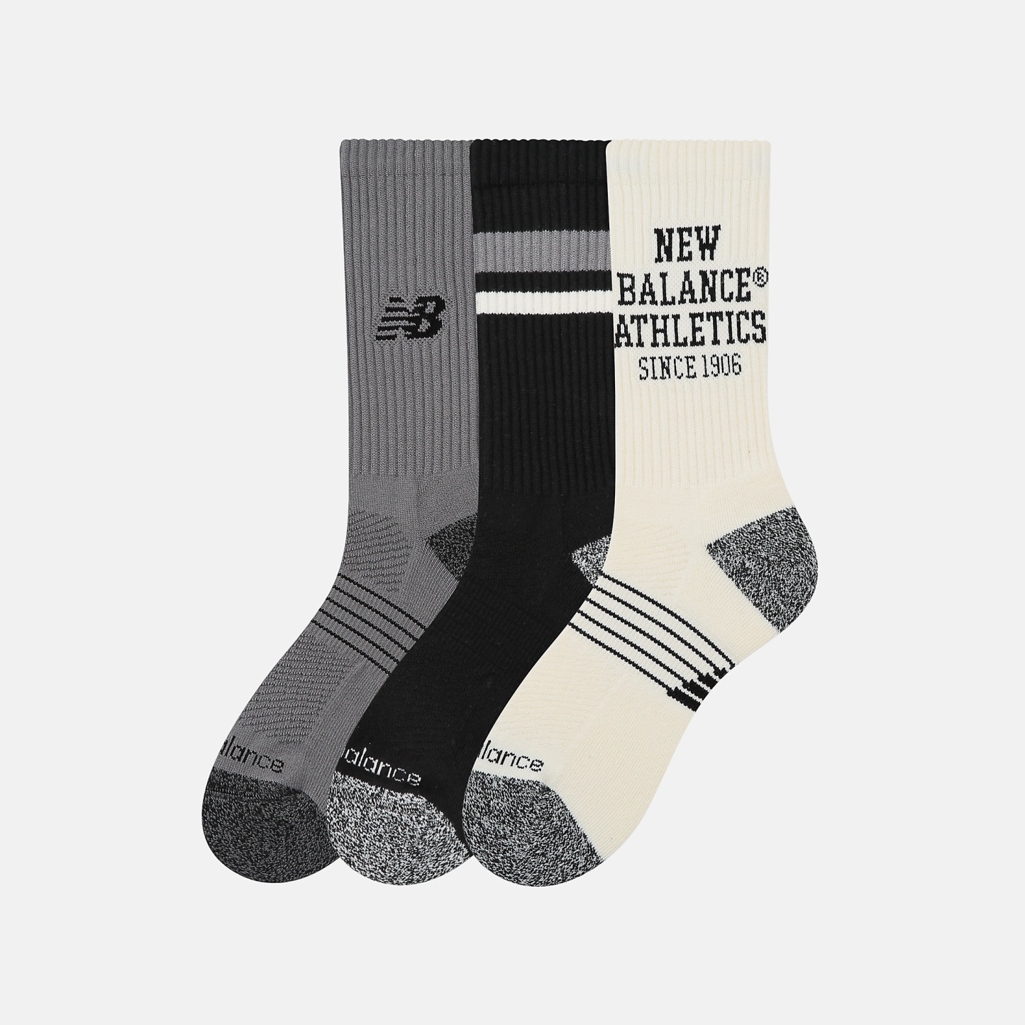 New Balance Active Graphic Crew Socks 3 Pack, LAS35111AS