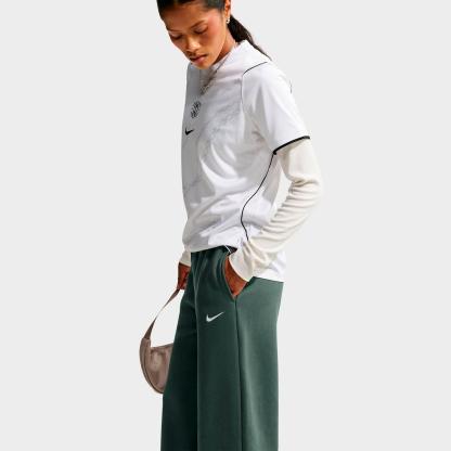 Women's Nithtke Studio Fleece Medium-Weight Wide-Leg Pants - Camo Green/Sail