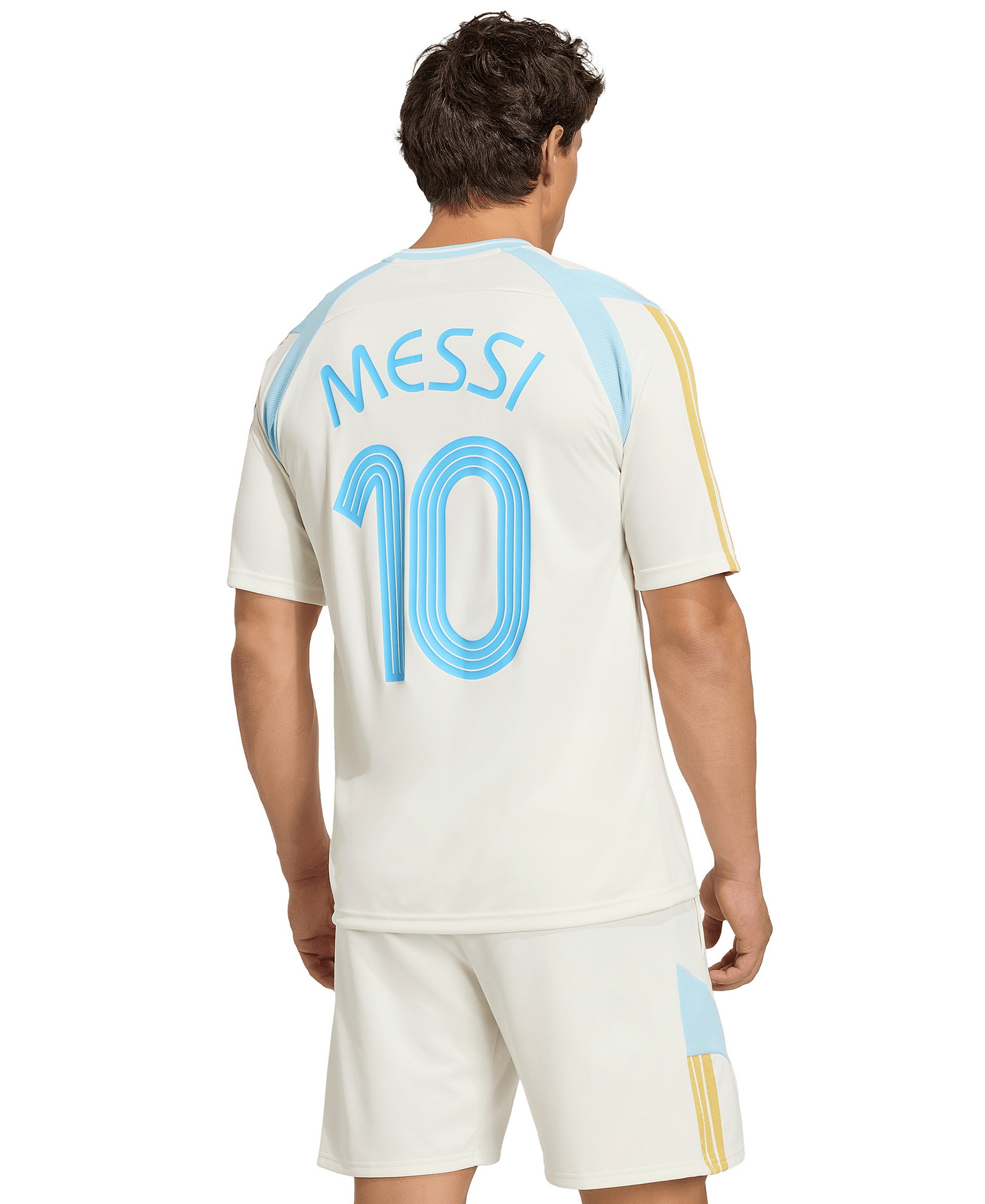 adidas Men's Messi House Tiro Crewneck T-Shirt - Off White
