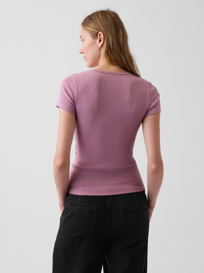 Modern Rib T-Shirt - Wispy pink mauve